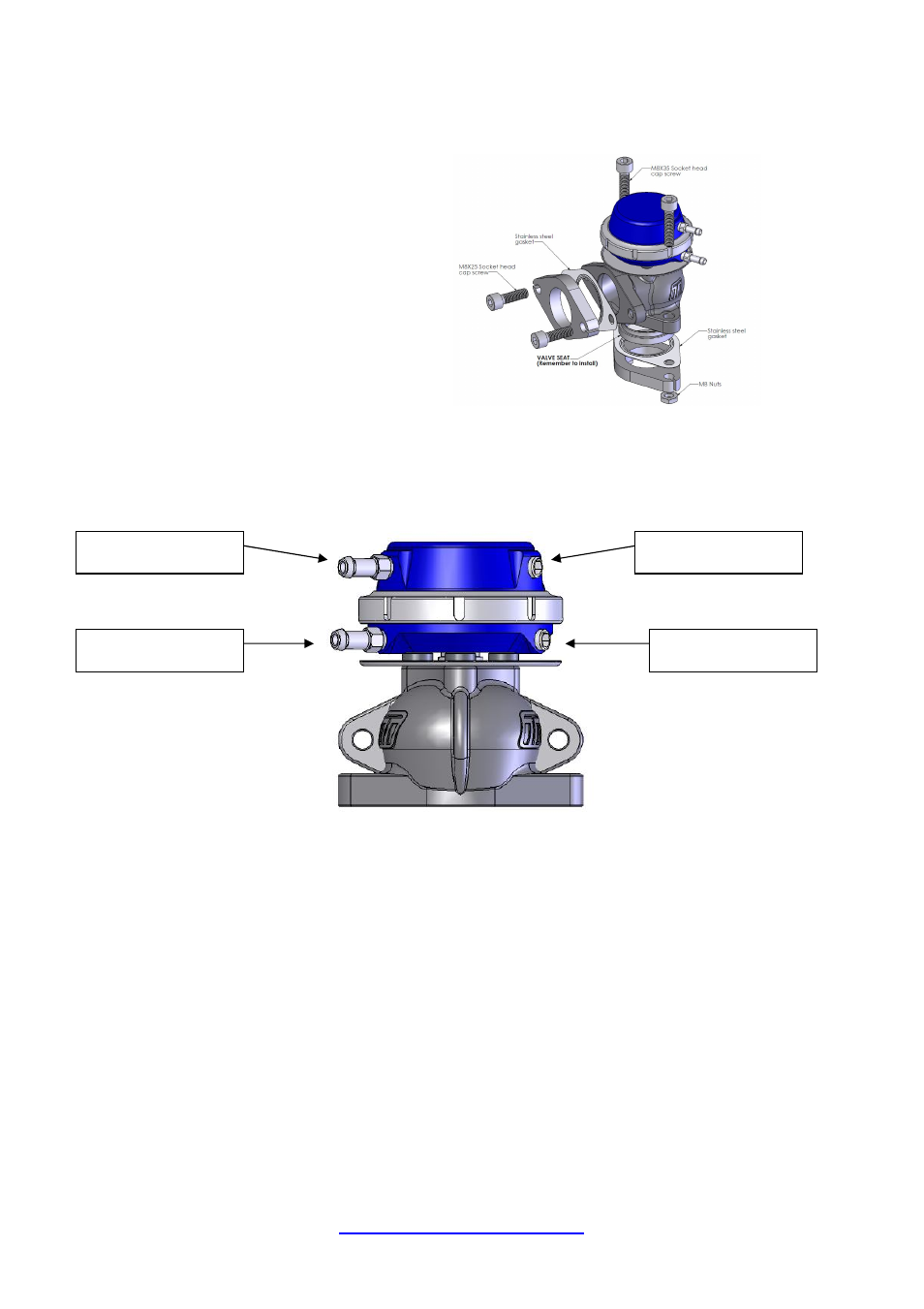 Recommendations for mounting your ultra-gate38, Port blanking plugs and pressure nipples, Valve seat | Turbosmart WASTEGATES – EXTERNAL - Ultra-Gate38 (with locking ring) User Manual | Page 2 / 9