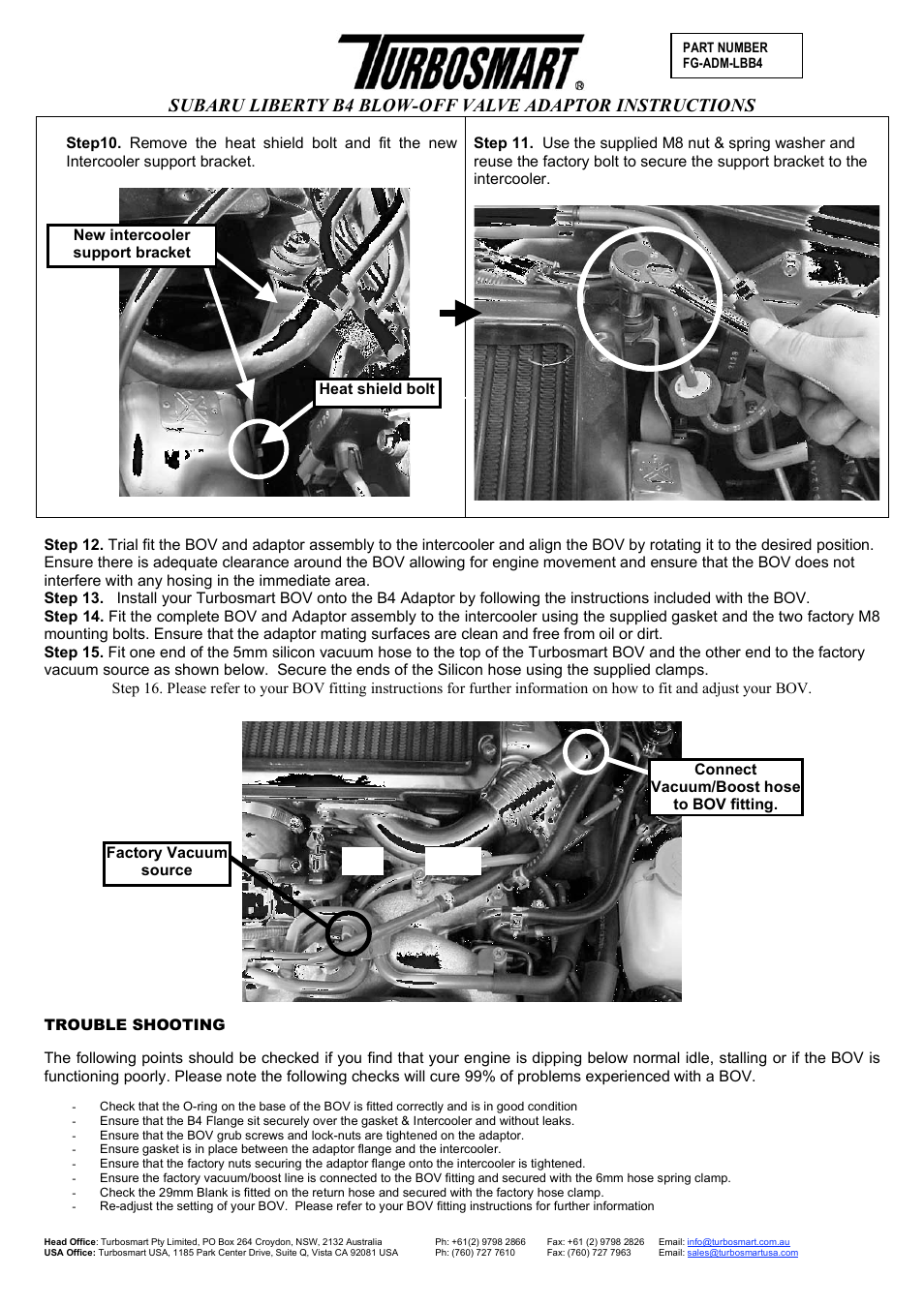 Turbosmart BOV ADAPTERS - Subaru Liberty (Legacy) B4 User Manual | Page 3 / 4