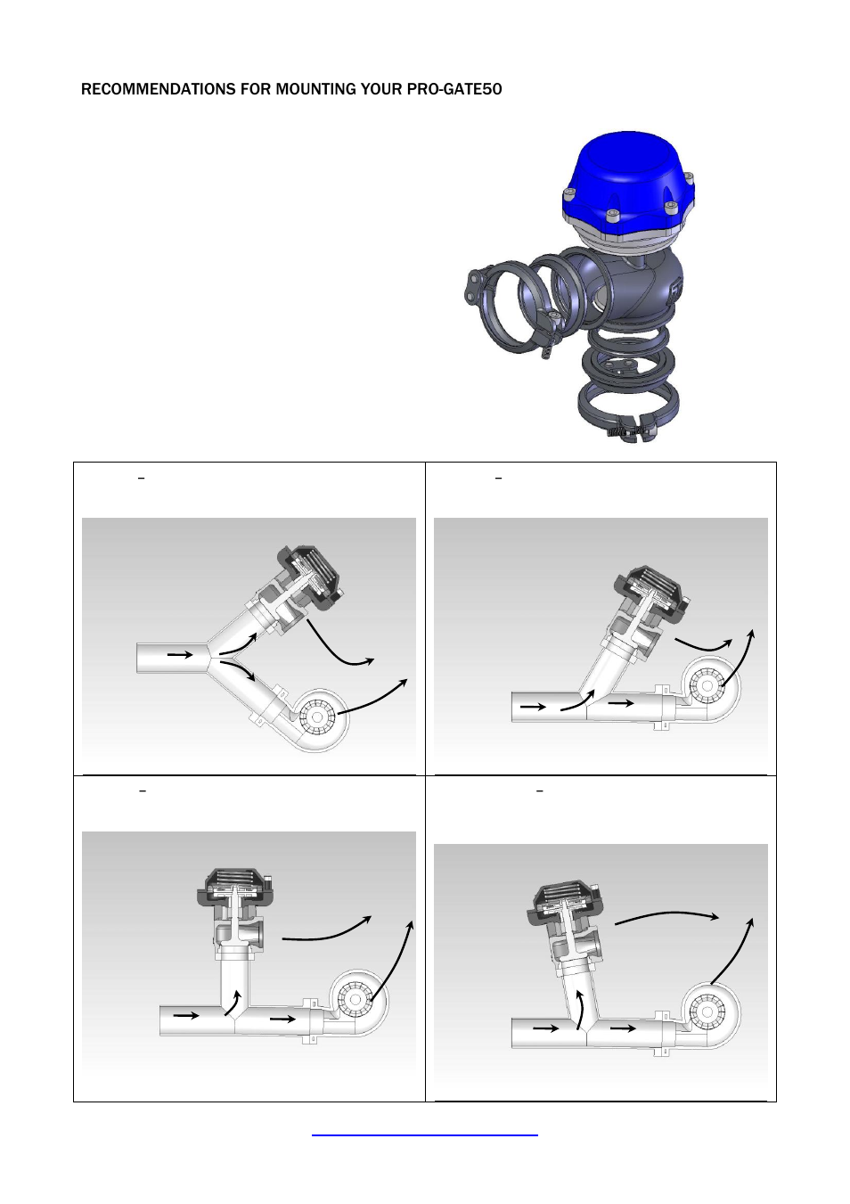 Recommendations for mounting your pro-gate50 | Turbosmart WASTEGATES – EXTERNAL - Pro-Gate 50 User Manual | Page 2 / 8