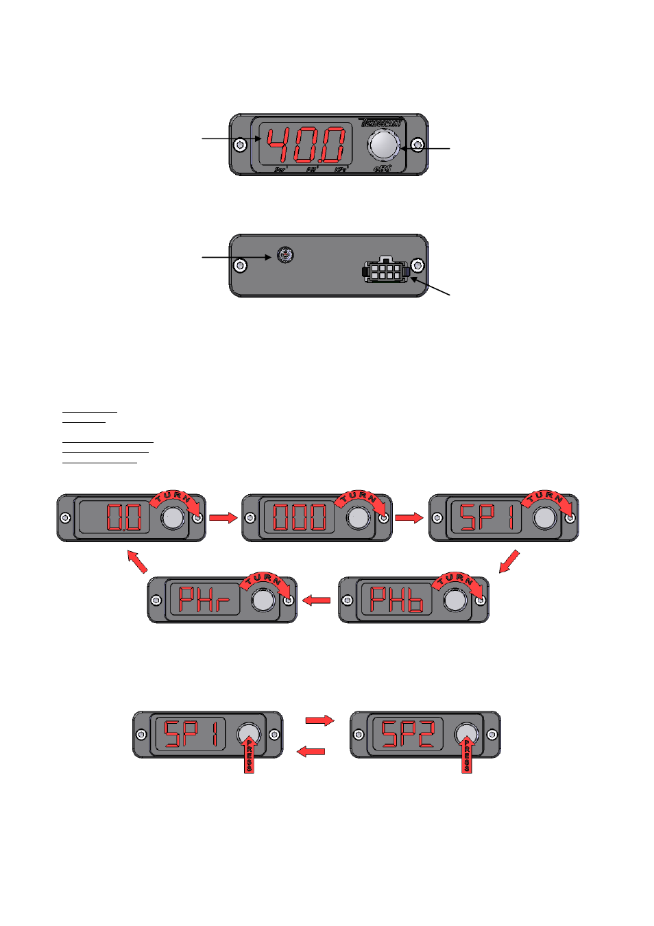 Basic functionality, Unit layout, Off mode | Live mode menu, Changing between 2 boost groups | Turbosmart BOOST CONTROLLERS – ELECTRONIC - e-Boost STREET 40psi – Complete Manual User Manual | Page 13 / 20