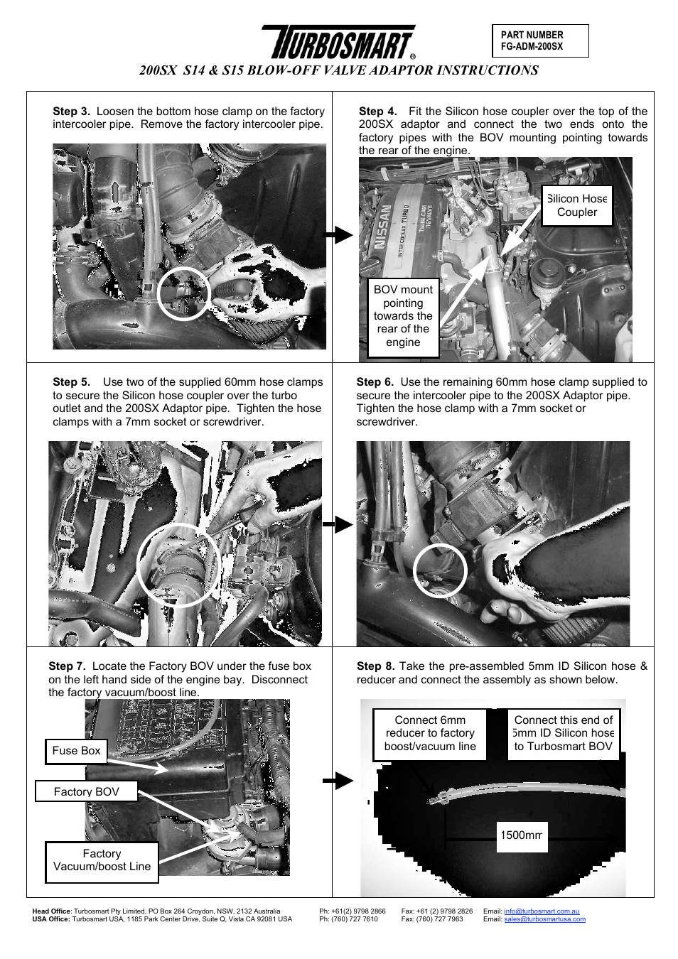 Turbosmart BOV ADAPTERS - Nissan 200SX User Manual | Page 2 / 5
