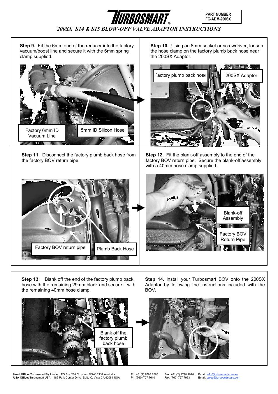 Turbosmart BOV ADAPTERS - Nissan 200SX User Manual | Page 3 / 5