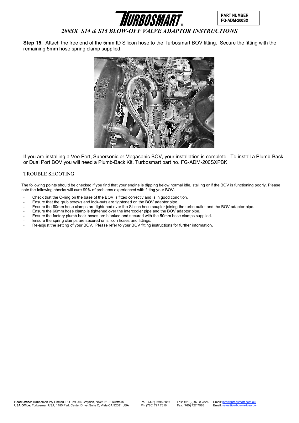 Turbosmart BOV ADAPTERS - Nissan 200SX User Manual | Page 4 / 5