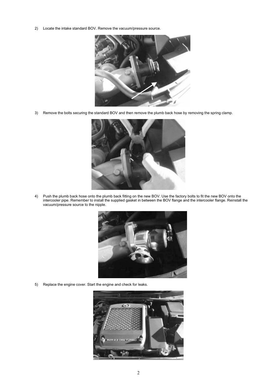 Turbosmart BLOW OFF & BYPASS VALVE KITS - Dual Port for: Subaru WRX (08+), Liberty_Legacy, Mazdaspeed_MPS 3, 6, CX7 User Manual | Page 2 / 6
