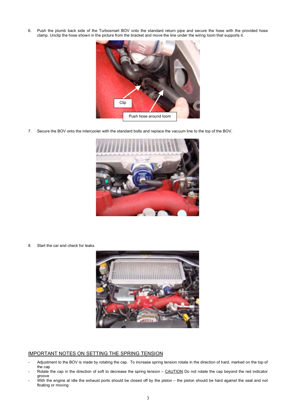 Turbosmart BLOW OFF & BYPASS VALVE KITS - Dual Port for: Subaru WRX (01-07), STi (01-08), Forester XT (06) User Manual | Page 3 / 4