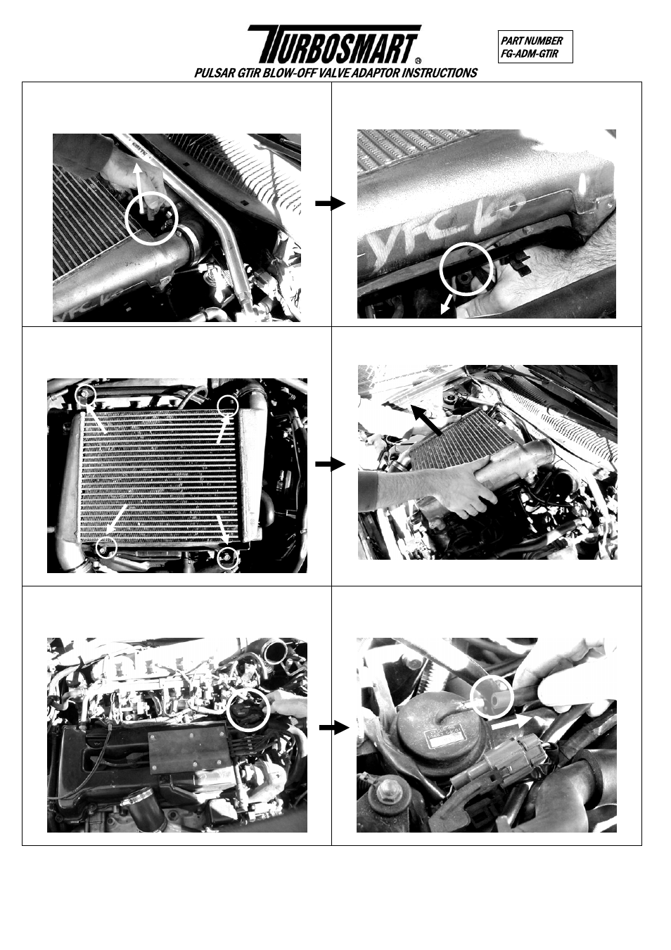 Pulsar gtir blow-off valve adaptor instructions | Turbosmart BOV ADAPTERS - Nissan Pulsar_Sunny GTiR User Manual | Page 2 / 6