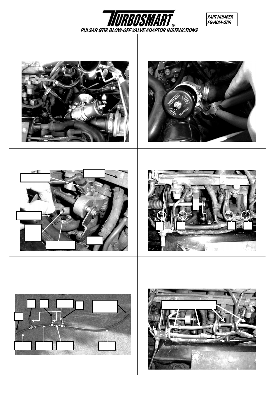 Pulsar gtir blow-off valve adaptor instructions | Turbosmart BOV ADAPTERS - Nissan Pulsar_Sunny GTiR User Manual | Page 4 / 6
