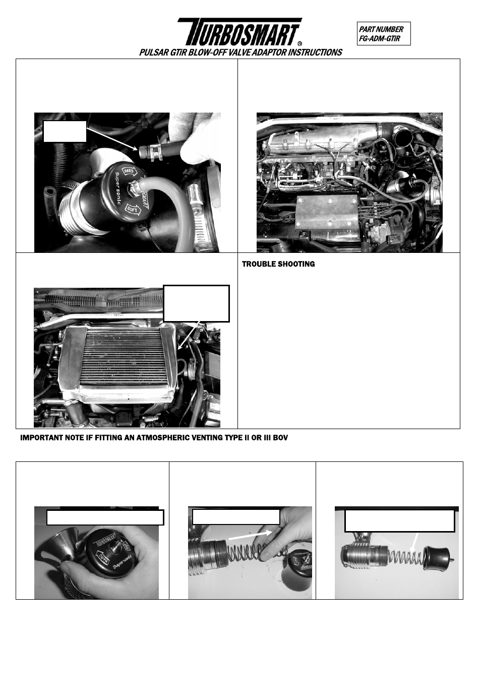 Warranty, Warning, Disclaimer | Pulsar gtir blow-off valve adaptor instructions | Turbosmart BOV ADAPTERS - Nissan Pulsar_Sunny GTiR User Manual | Page 5 / 6