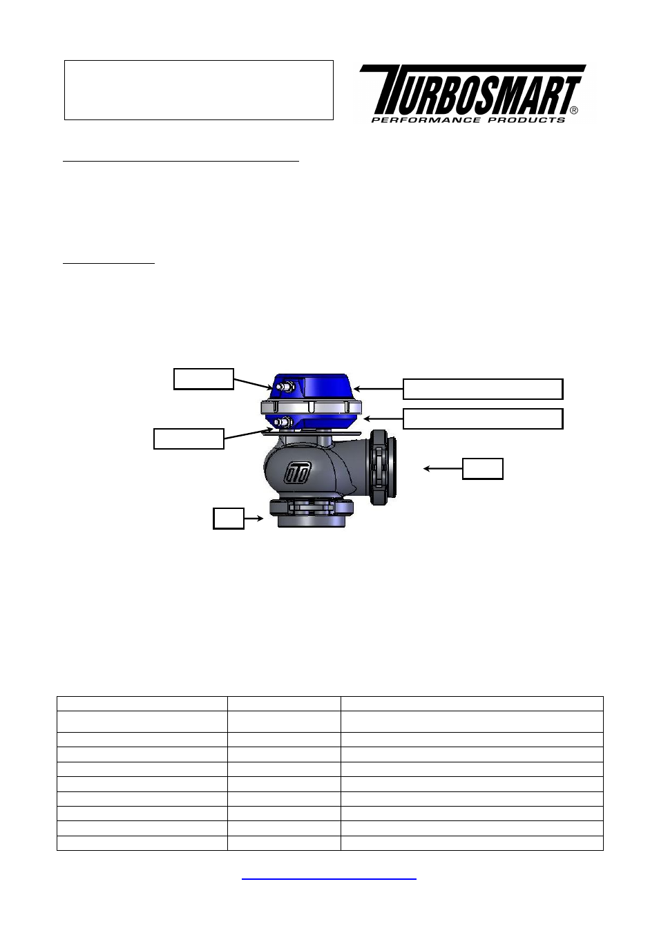 Turbosmart WASTEGATES – EXTERNAL - Comp-Gate40 (with locking ring) User Manual | 9 pages