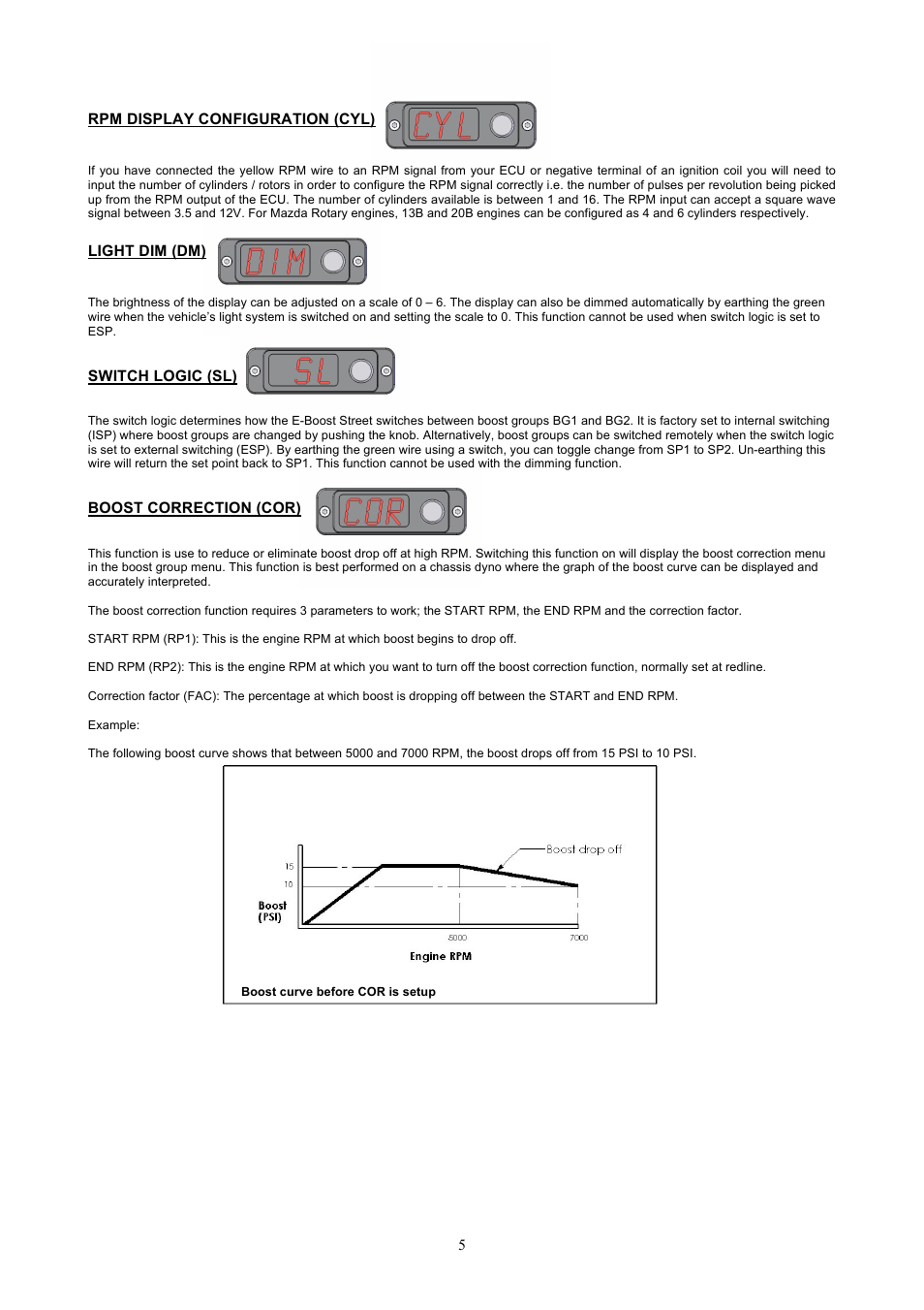 Turbosmart BOOST CONTROLLERS – ELECTRONIC - e-Boost STREET 30psi Manual User Manual | Page 5 / 9