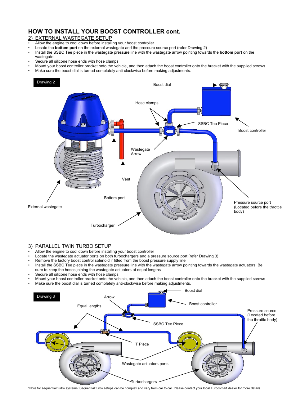 How to install your boost controller cont | Turbosmart BOOST CONTROLLERS - Single Stage Boost Controller User Manual | Page 2 / 4