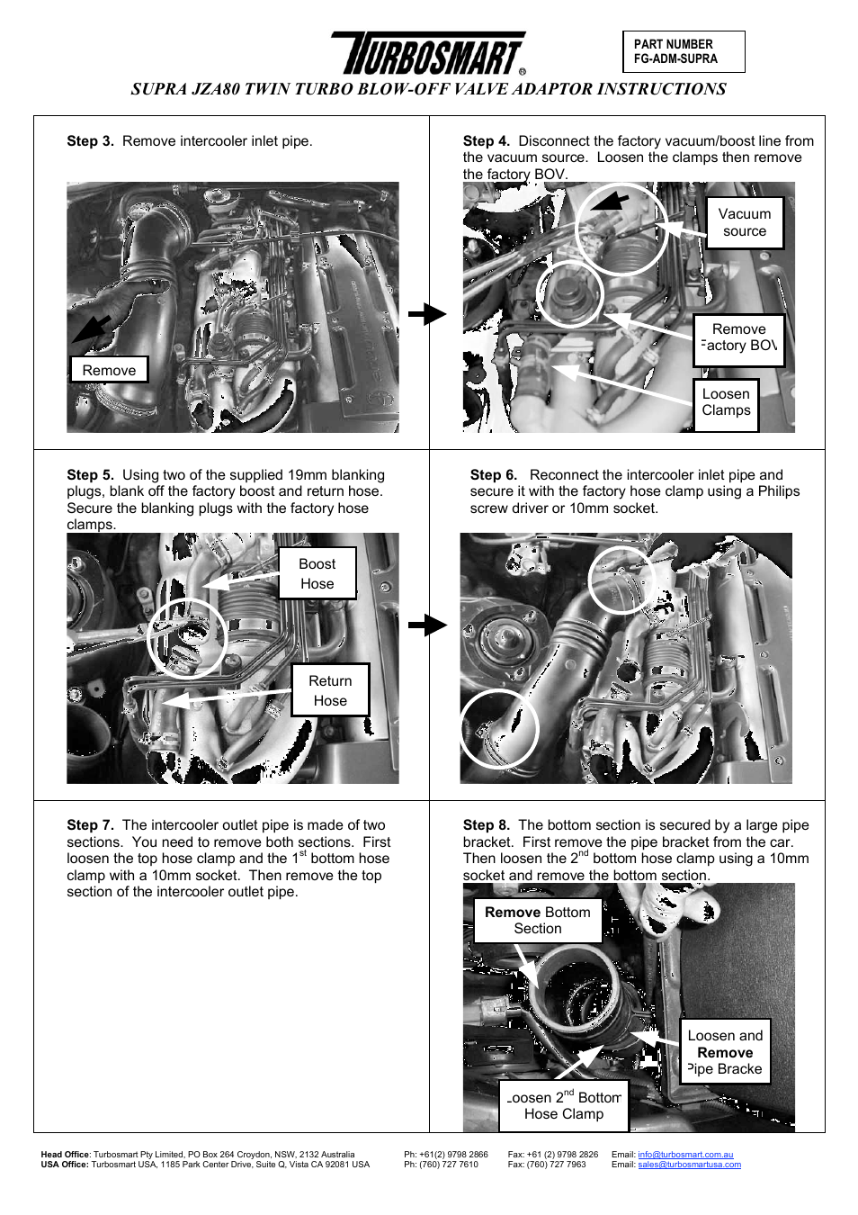 Turbosmart BOV ADAPTERS - Toyota Supra – Twin Turbo User Manual | Page 2 / 6