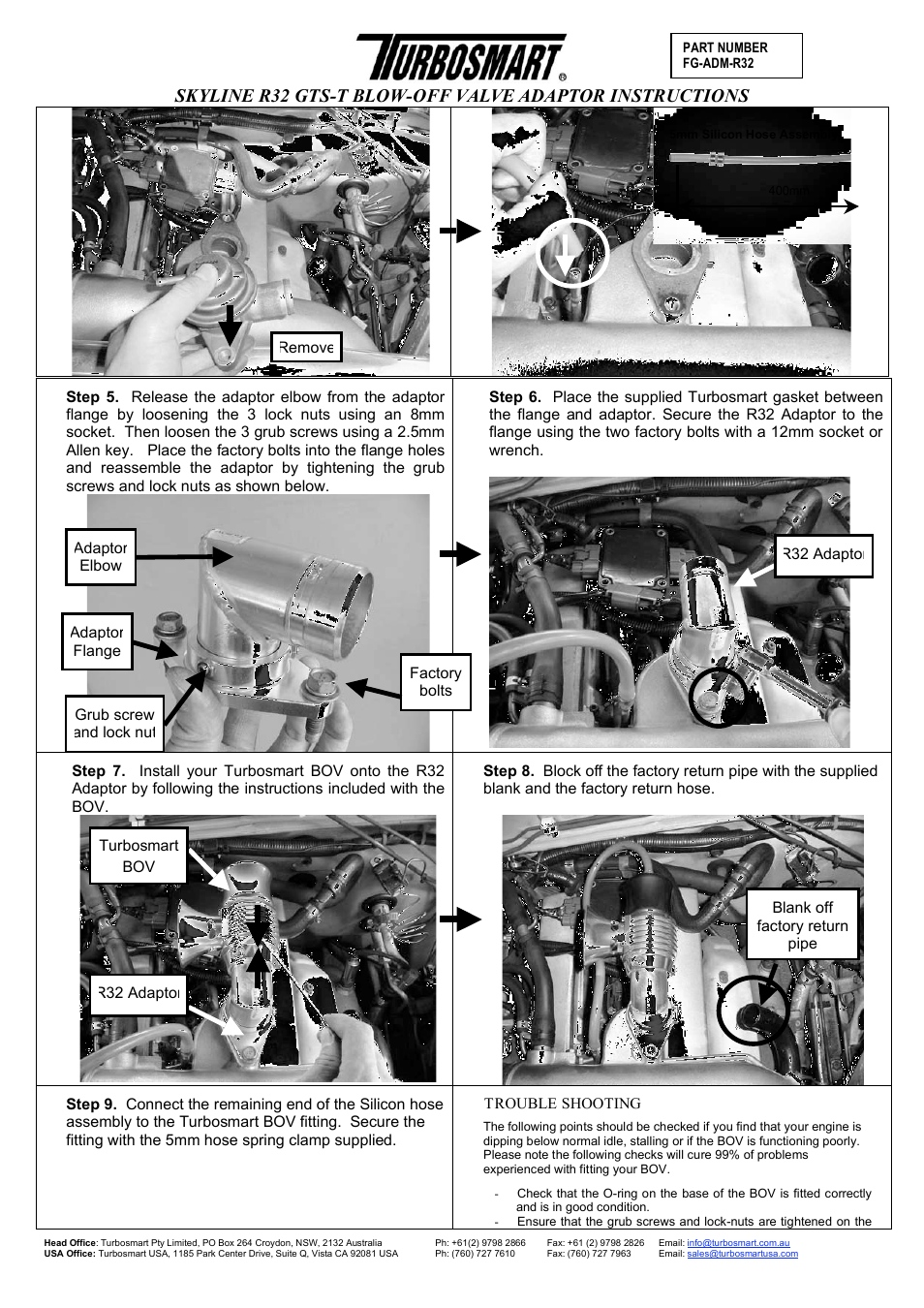 Turbosmart BOV ADAPTERS - Nissan Skyline R32 User Manual | Page 2 / 4