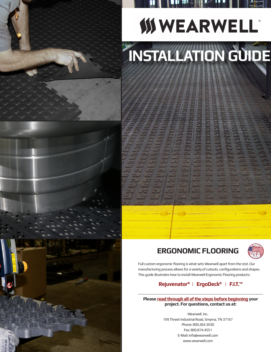 Wearwell 558 ERGODECK COMFORT OPEN - Installation Guide User Manual | 6 pages