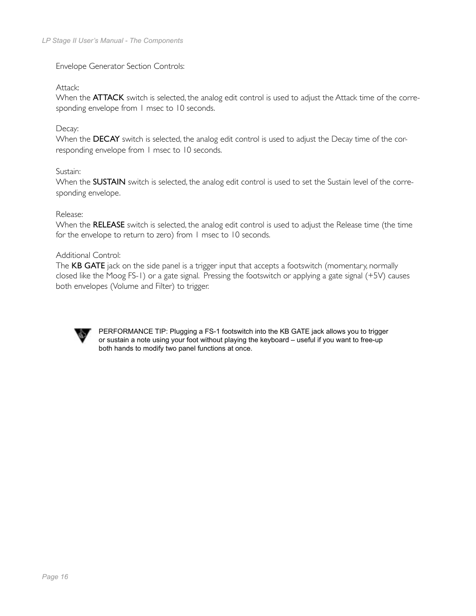 Moog Music Little Phatty Stage II User Manual | Page 14 / 76