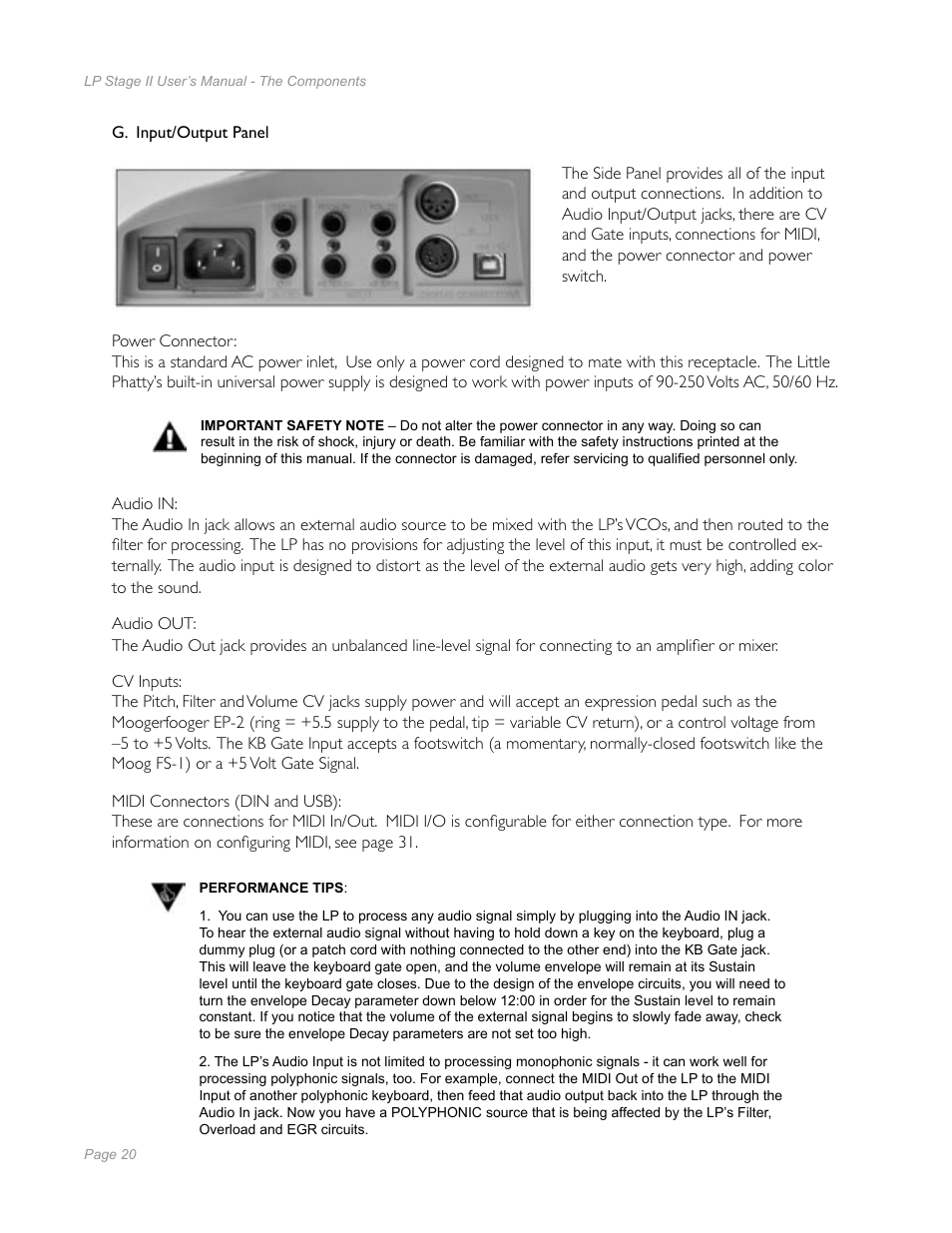 Moog Music Little Phatty Stage II User Manual | Page 18 / 76