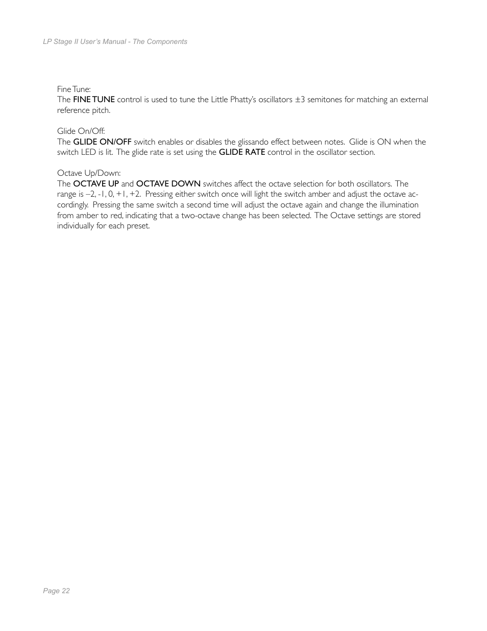 Moog Music Little Phatty Stage II User Manual | Page 20 / 76