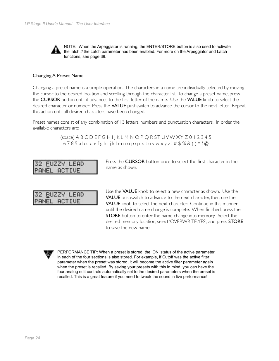 Moog Music Little Phatty Stage II User Manual | Page 22 / 76