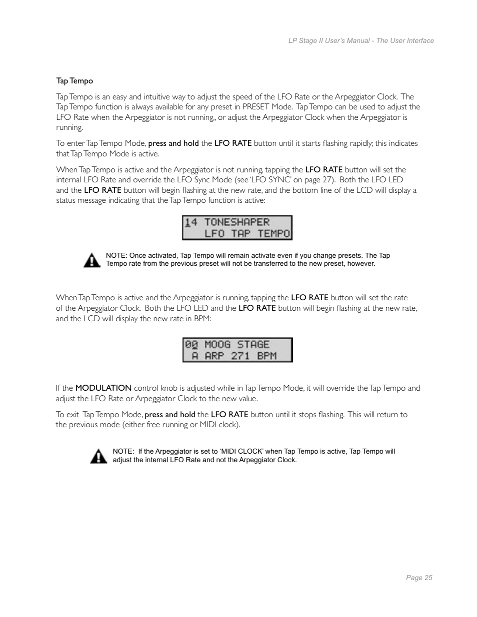 Moog Music Little Phatty Stage II User Manual | Page 23 / 76