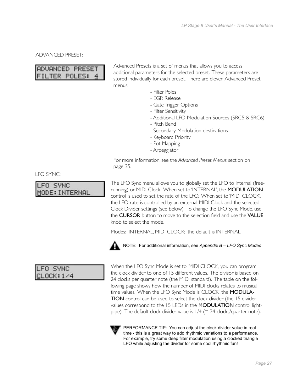 Moog Music Little Phatty Stage II User Manual | Page 25 / 76