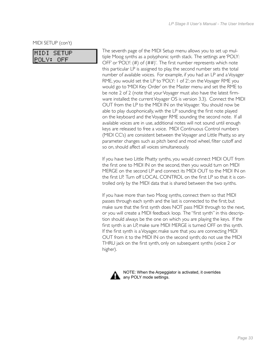 Moog Music Little Phatty Stage II User Manual | Page 31 / 76