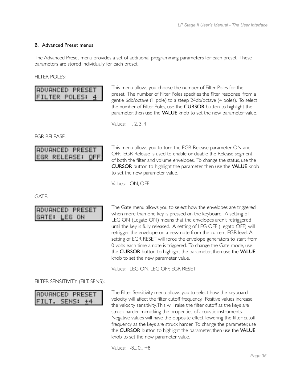 Moog Music Little Phatty Stage II User Manual | Page 33 / 76