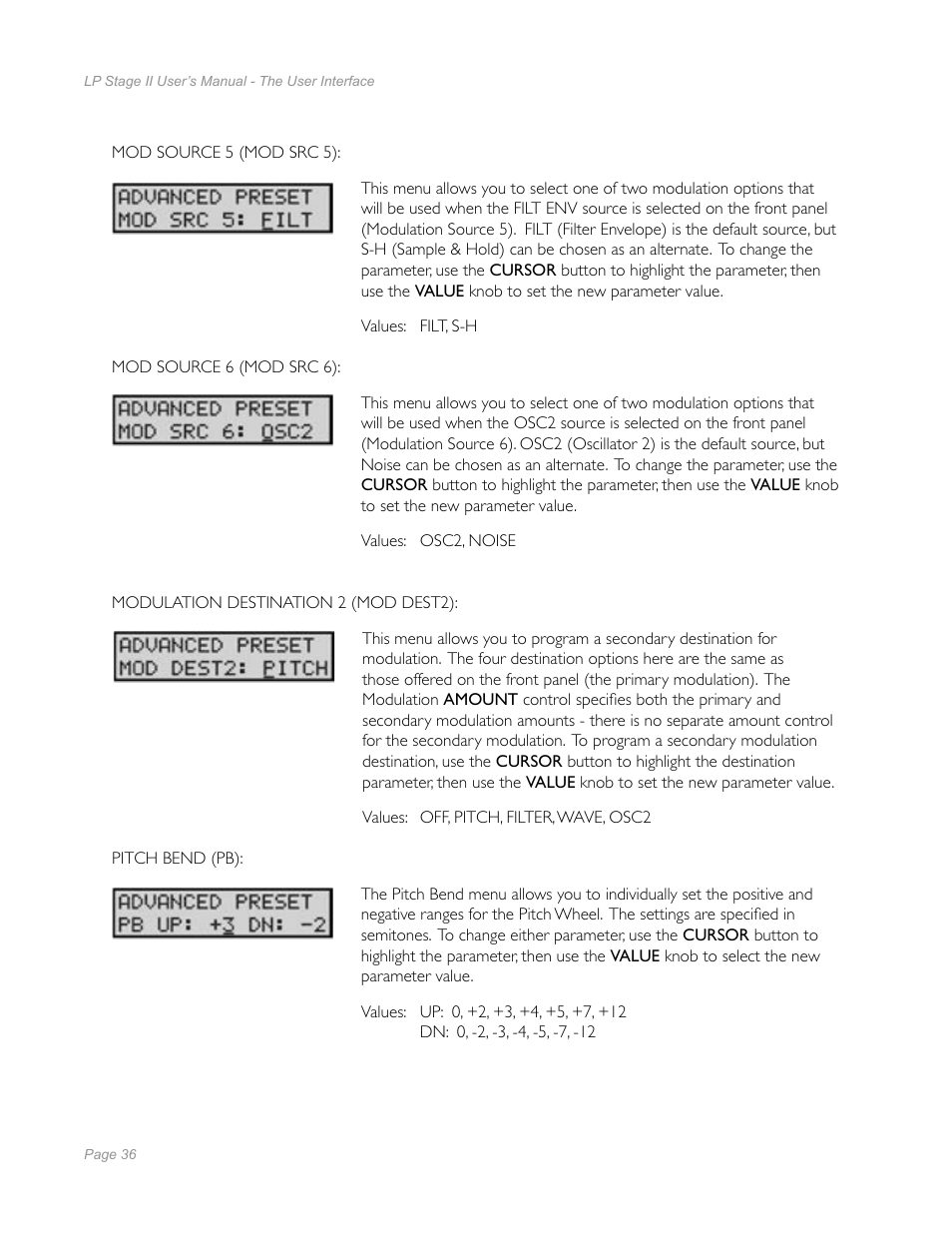 Moog Music Little Phatty Stage II User Manual | Page 34 / 76