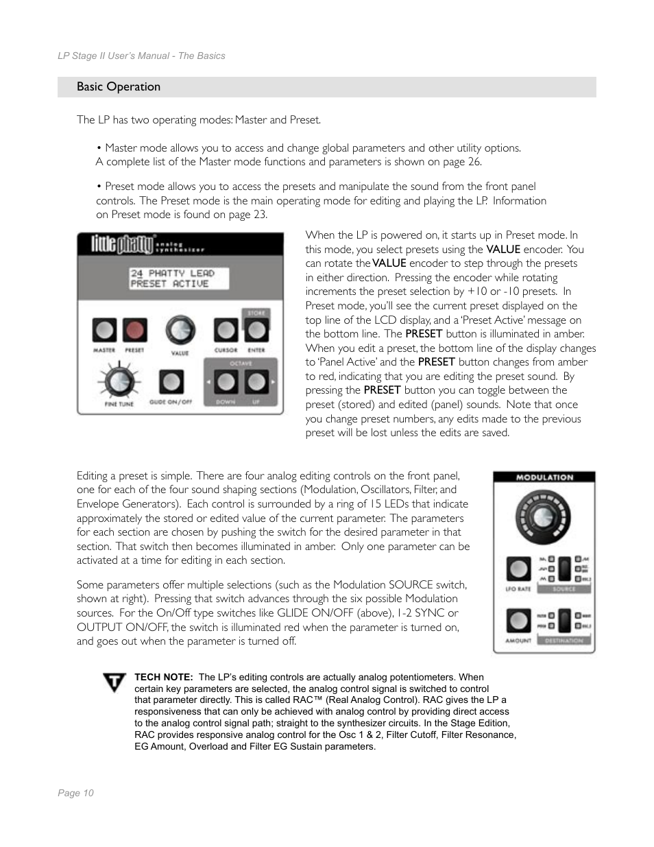 Moog Music Little Phatty Stage II User Manual | Page 8 / 76