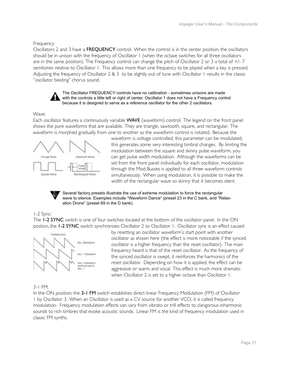 Moog Music Minimoog Voyager Performer Edition User Manual | Page 19 / 116