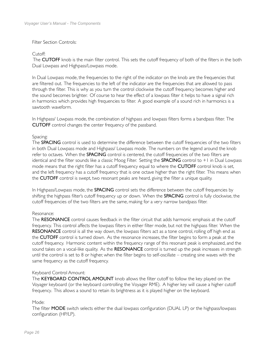 Moog Music Minimoog Voyager Performer Edition User Manual | Page 24 / 116
