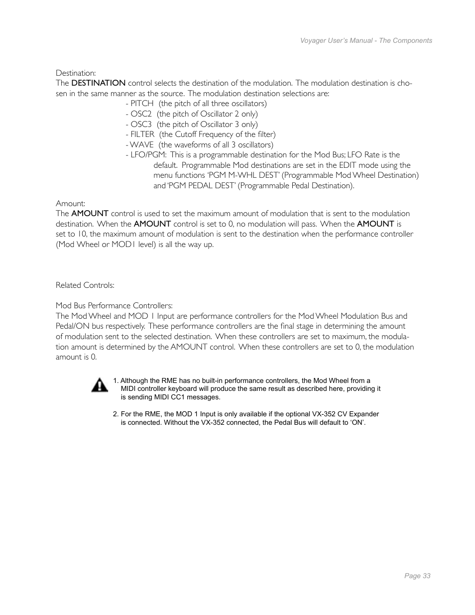Moog Music Minimoog Voyager Performer Edition User Manual | Page 31 / 116