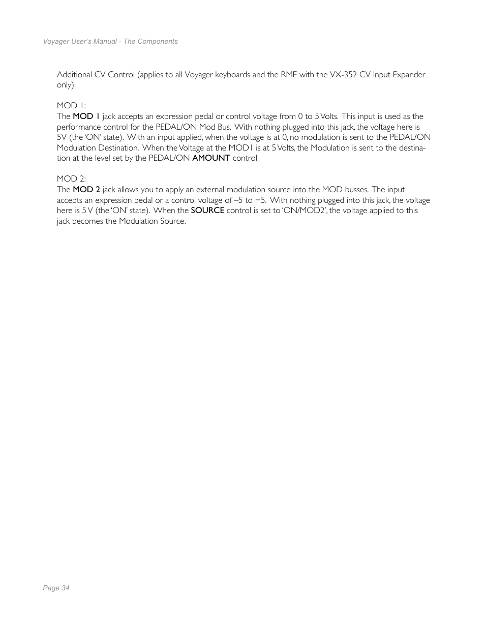Moog Music Minimoog Voyager Performer Edition User Manual | Page 32 / 116