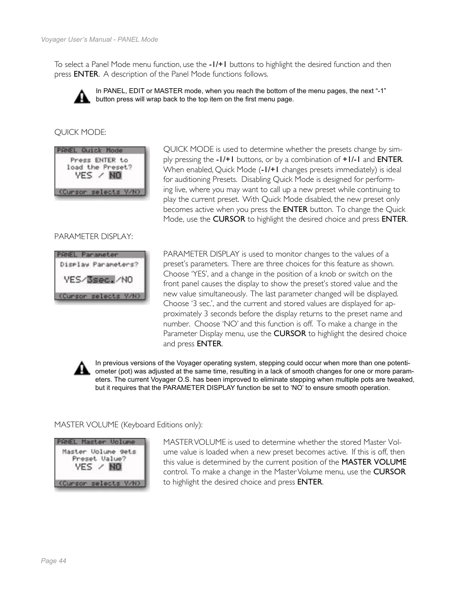 Moog Music Minimoog Voyager Performer Edition User Manual | Page 42 / 116