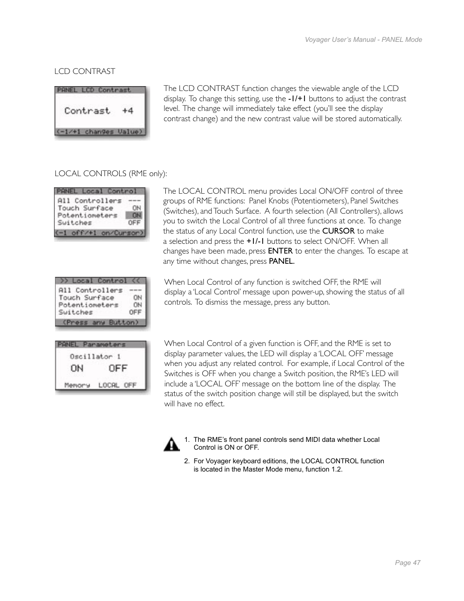Moog Music Minimoog Voyager Performer Edition User Manual | Page 45 / 116