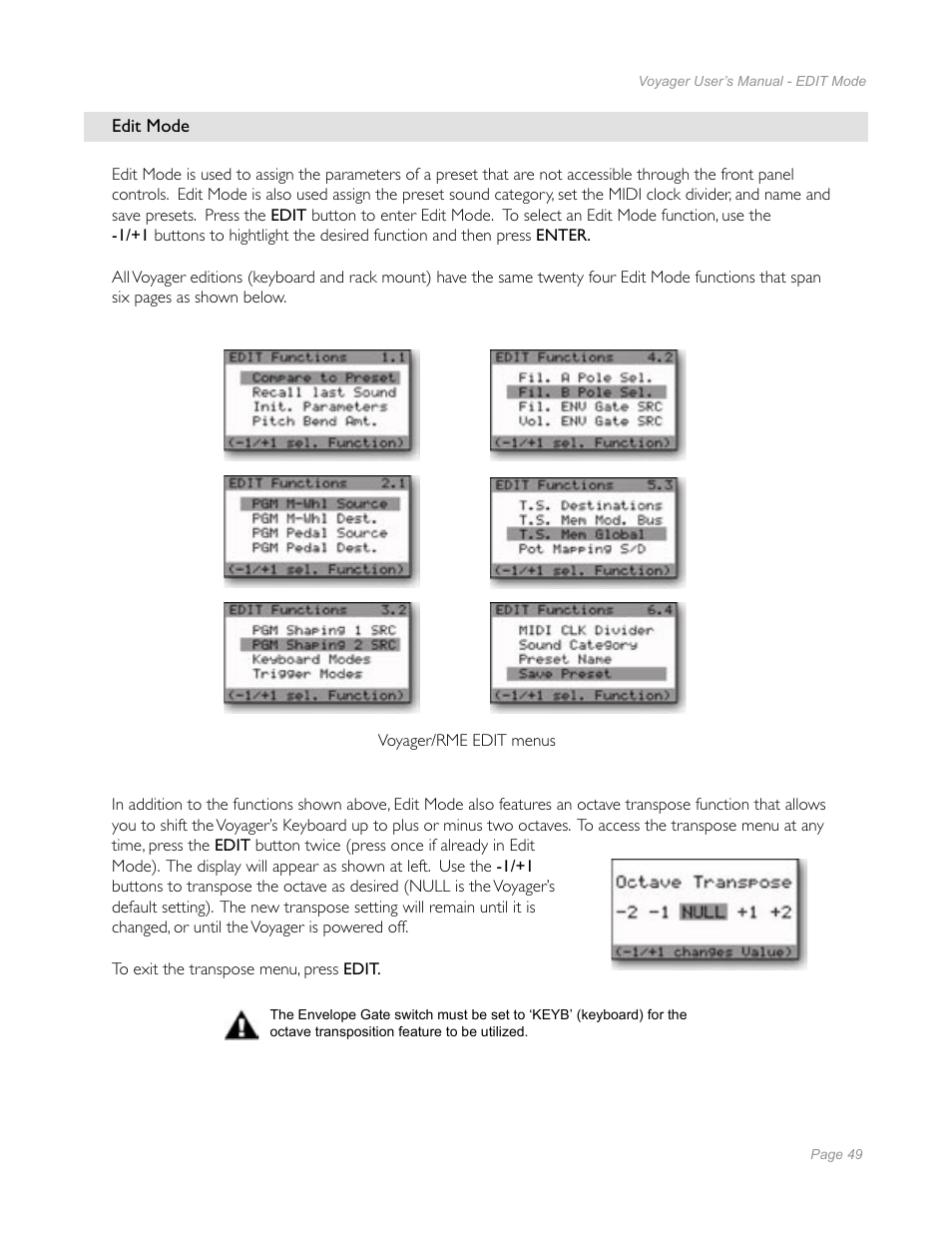Moog Music Minimoog Voyager Performer Edition User Manual | Page 47 / 116