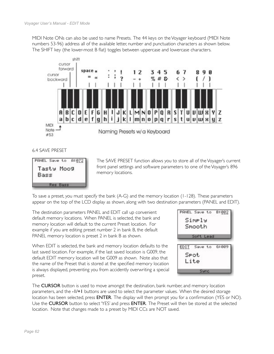 Moog Music Minimoog Voyager Performer Edition User Manual | Page 60 / 116