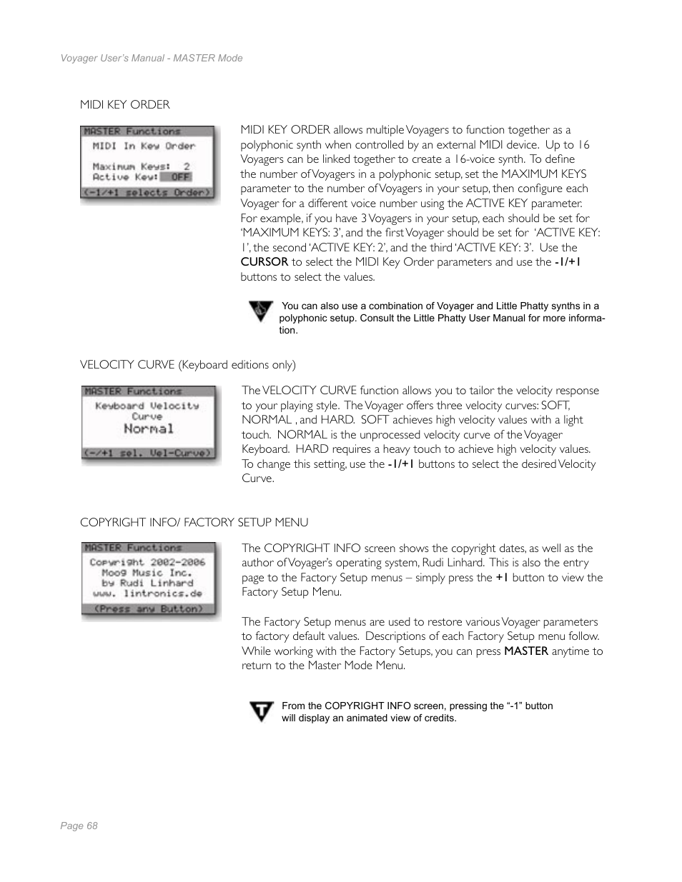 Moog Music Minimoog Voyager Performer Edition User Manual | Page 66 / 116