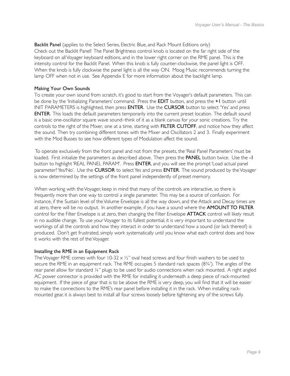Moog Music Minimoog Voyager Performer Edition User Manual | Page 7 / 116