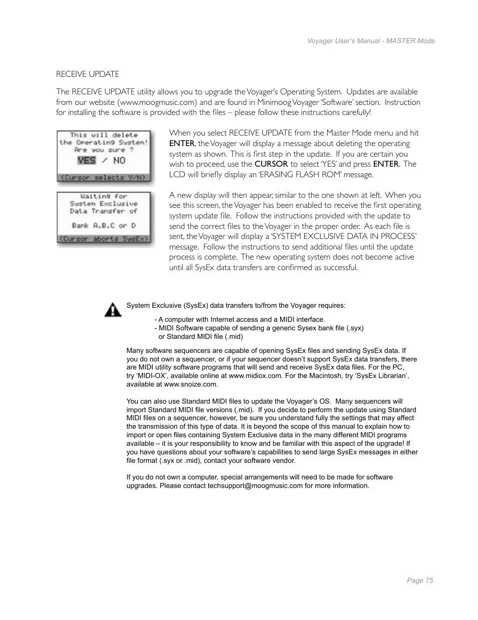 Moog Music Minimoog Voyager Performer Edition User Manual | Page 73 / 116