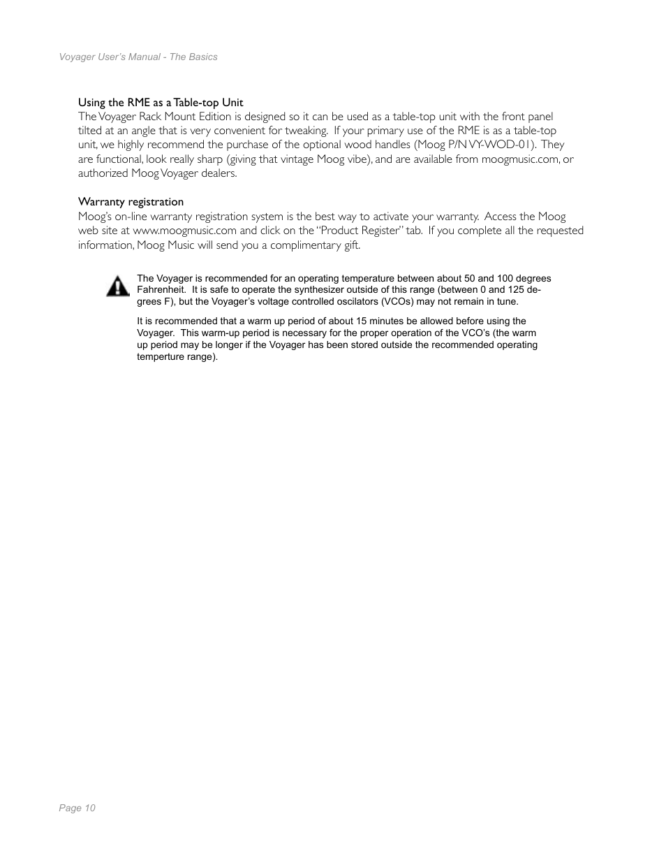 Moog Music Minimoog Voyager Performer Edition User Manual | Page 8 / 116