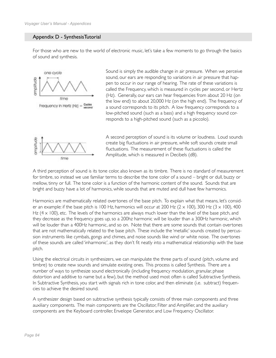 Moog Music Minimoog Voyager Performer Edition User Manual | Page 82 / 116