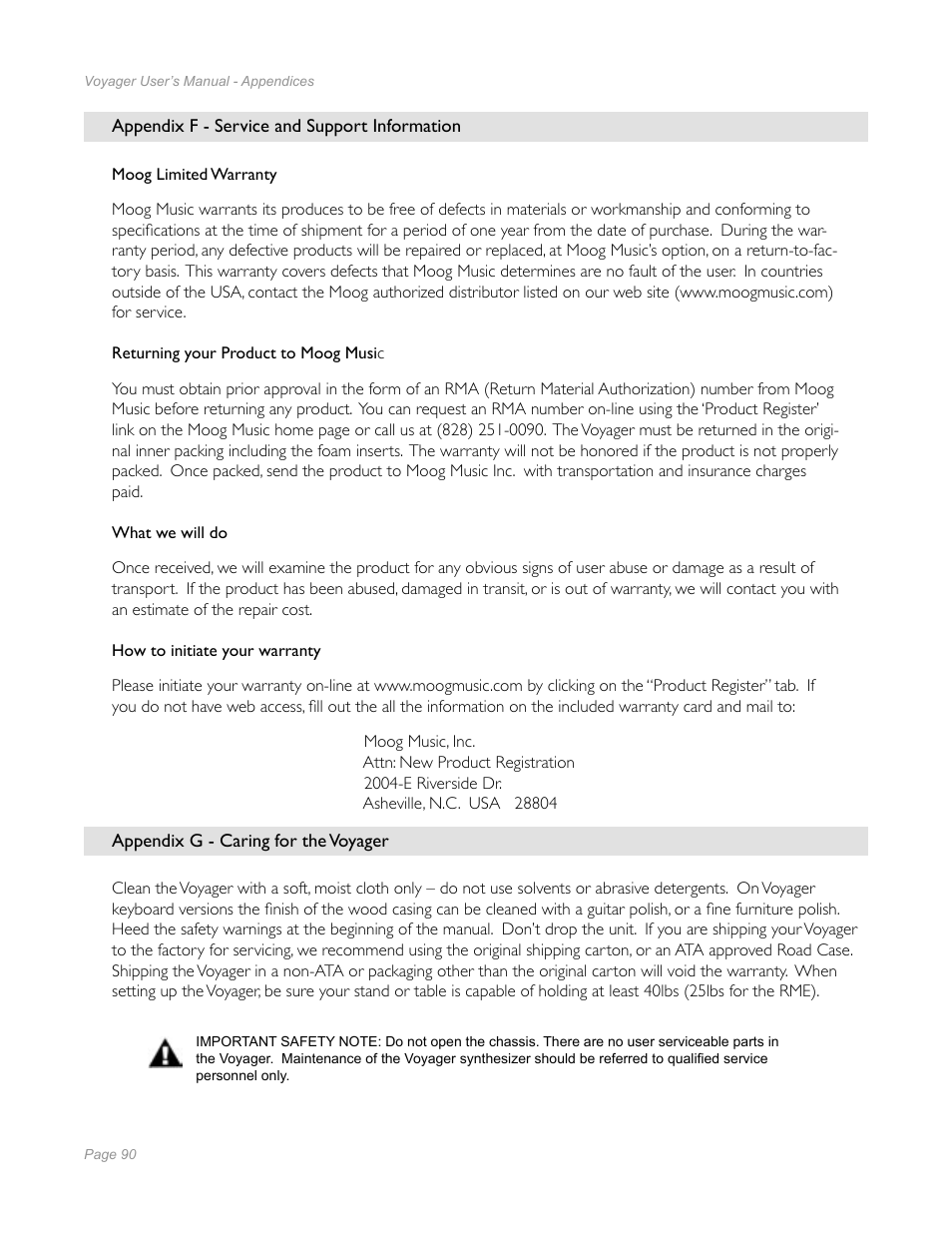 Moog Music Minimoog Voyager Performer Edition User Manual | Page 88 / 116