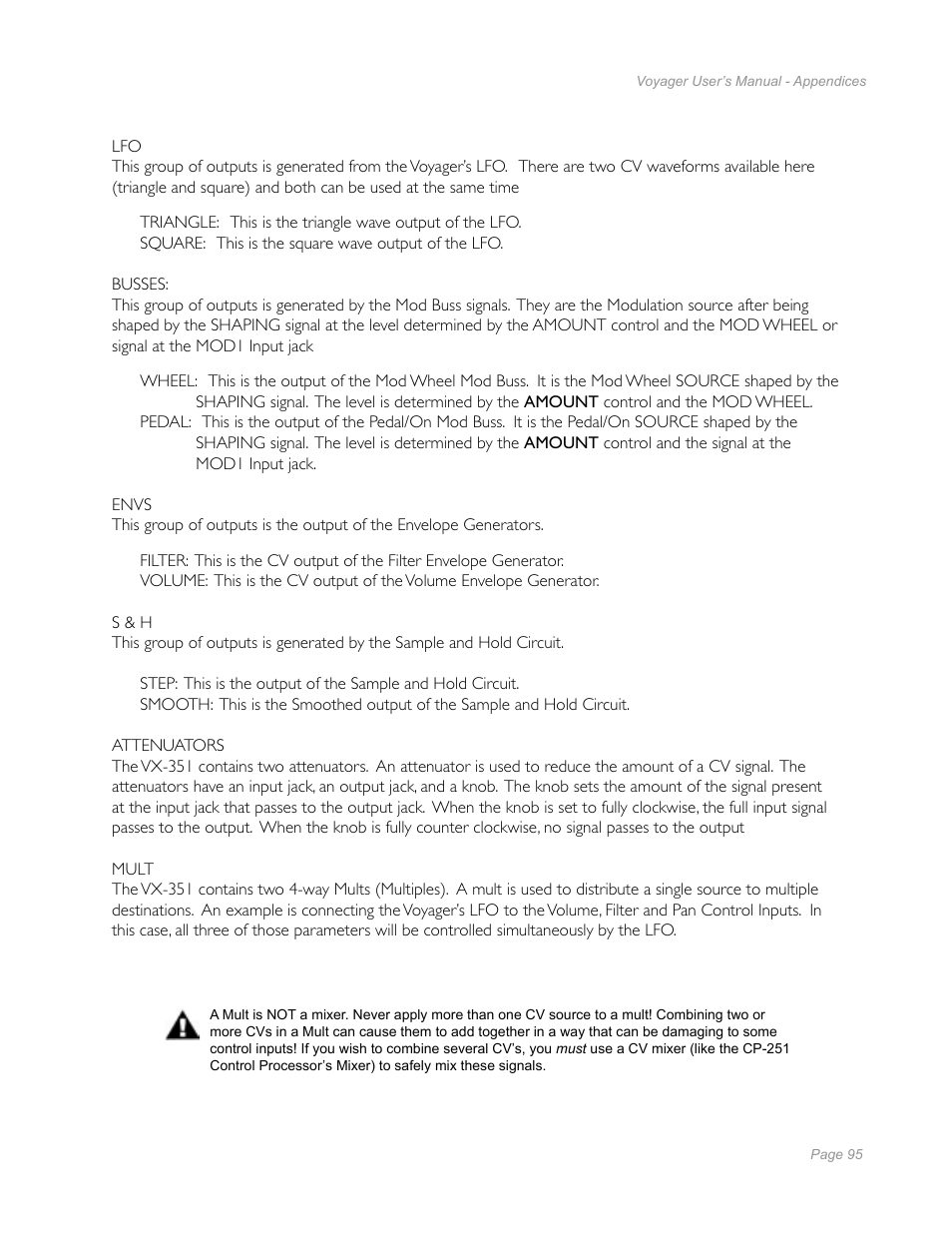 Moog Music Minimoog Voyager Performer Edition User Manual | Page 93 / 116