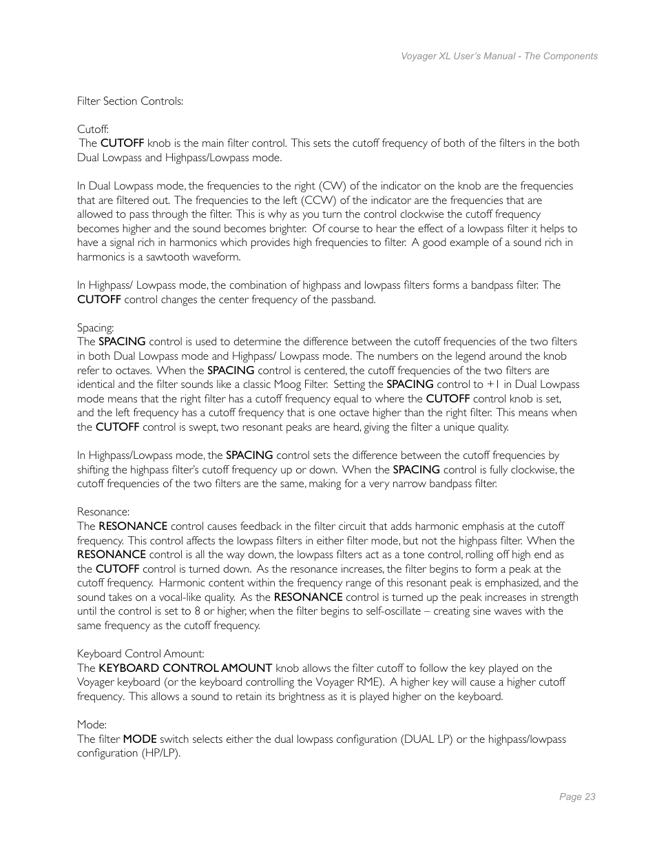 Moog Music Minimoog Voyager XL User Manual | Page 21 / 100
