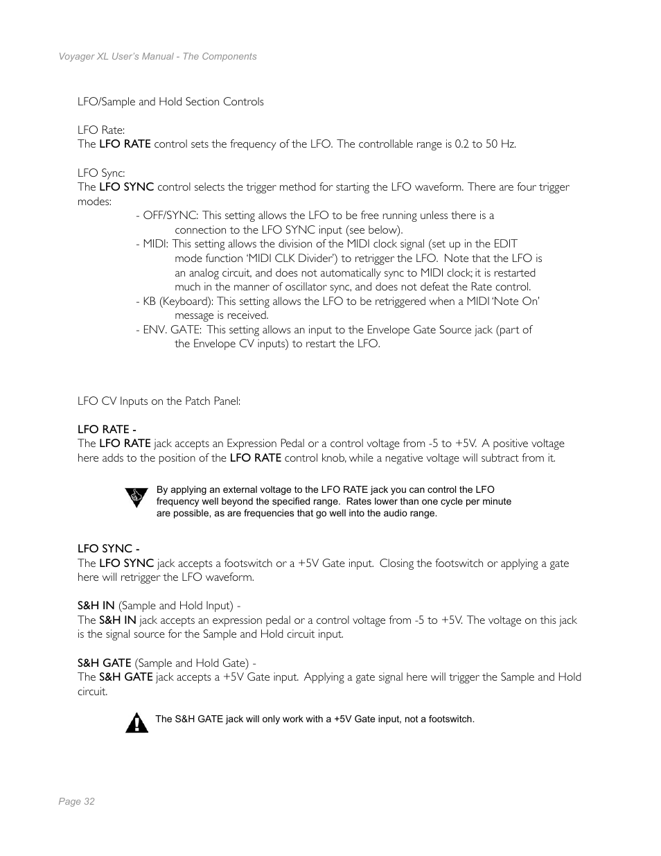 Moog Music Minimoog Voyager XL User Manual | Page 30 / 100