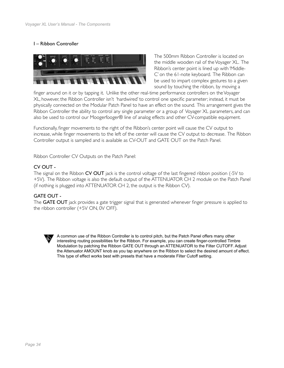 Moog Music Minimoog Voyager XL User Manual | Page 32 / 100