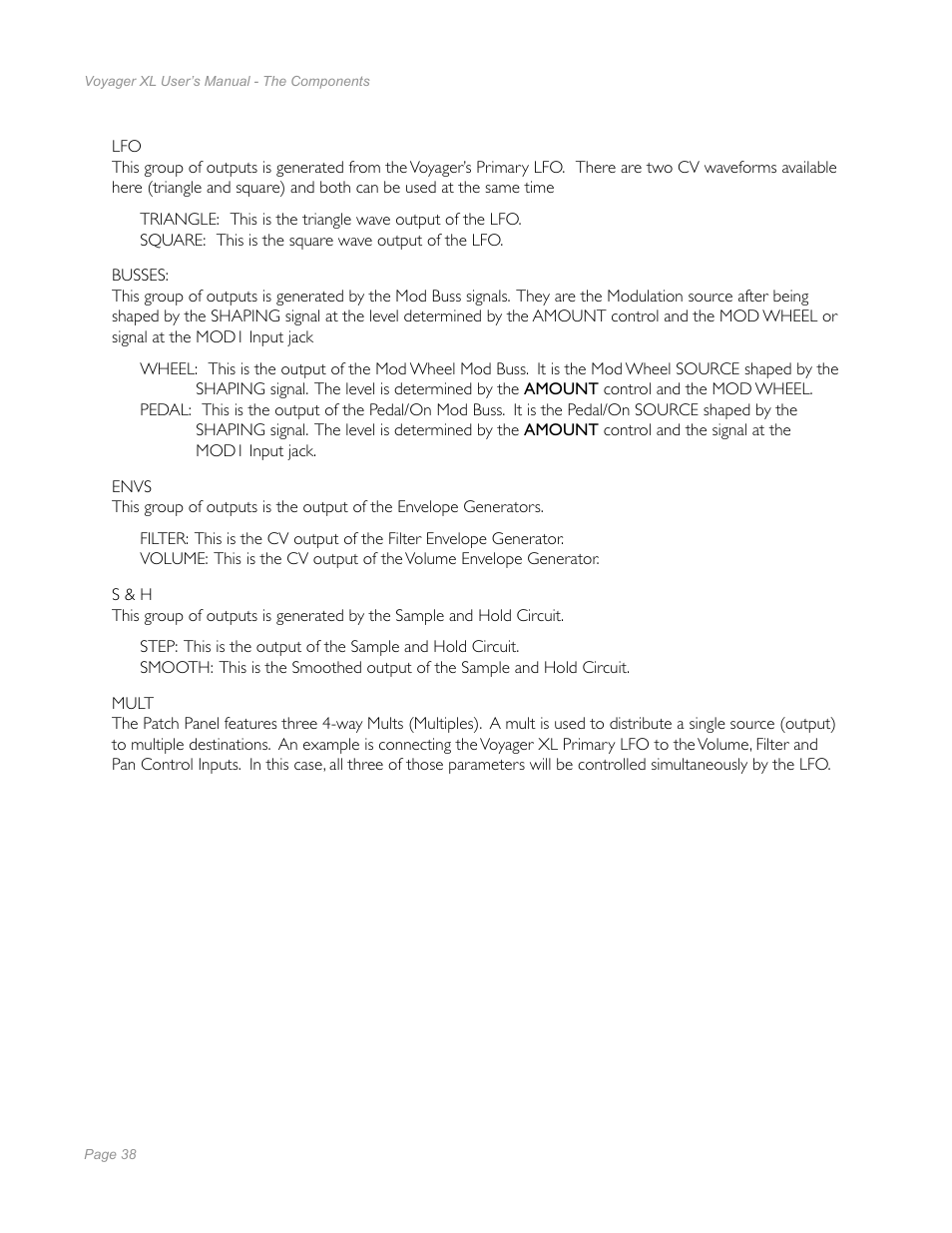 Moog Music Minimoog Voyager XL User Manual | Page 36 / 100