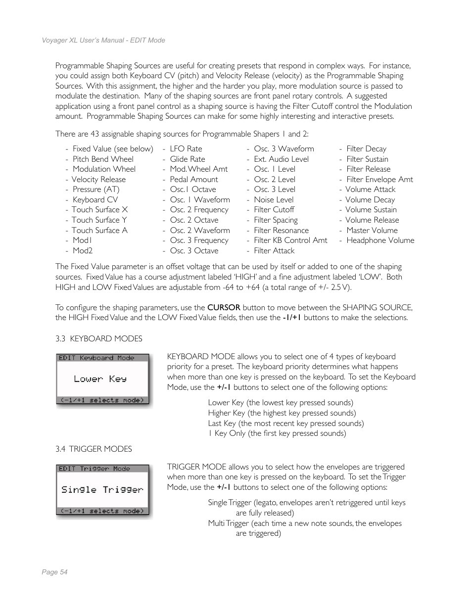 Moog Music Minimoog Voyager XL User Manual | Page 52 / 100