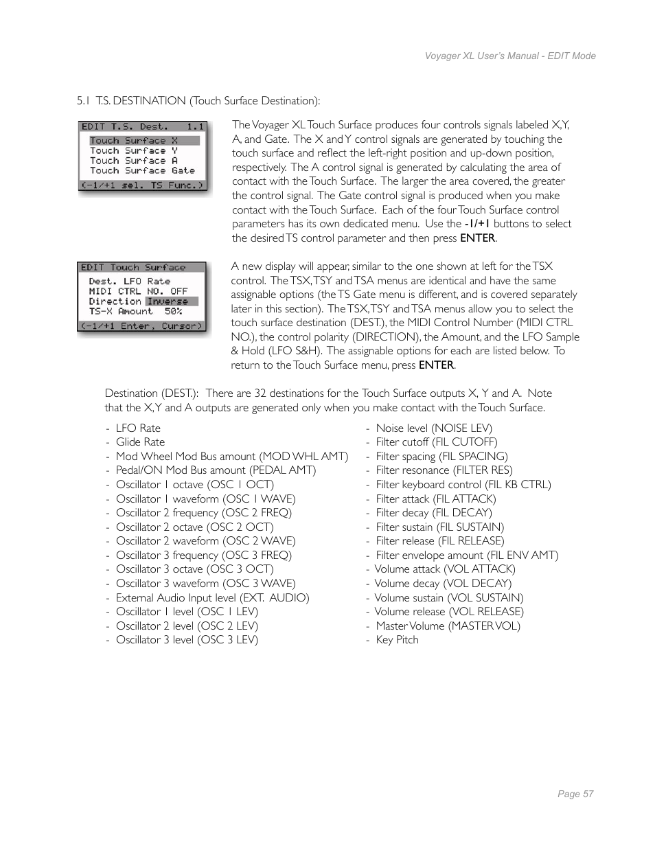 Moog Music Minimoog Voyager XL User Manual | Page 55 / 100