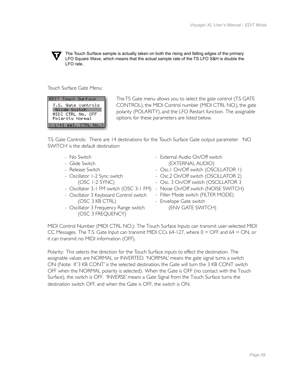 Moog Music Minimoog Voyager XL User Manual | Page 57 / 100